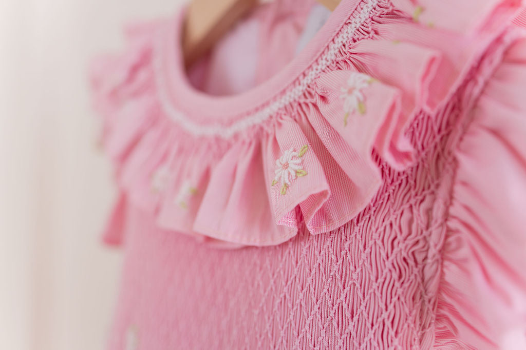 Juliette Hand-Smocked Romper