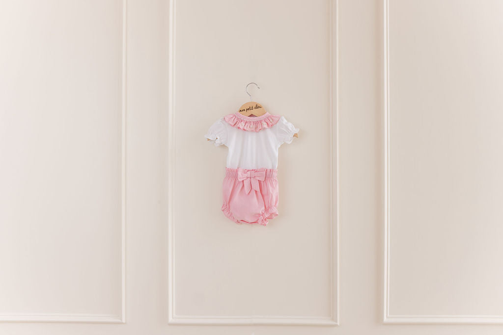 Juliette Hand-Smocked Bodysuit