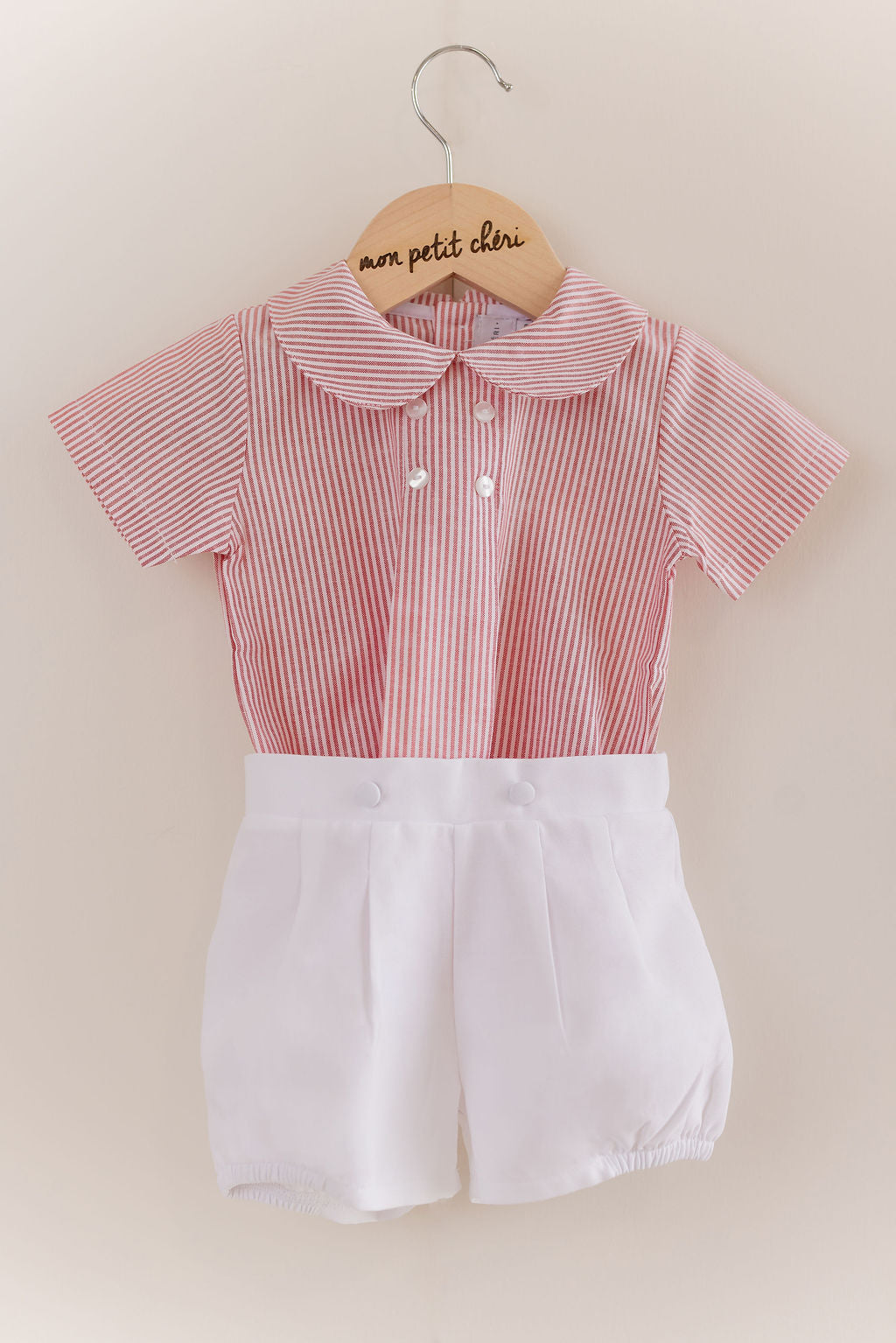 RISE STRIPE SHIRT & BLOOMER SET