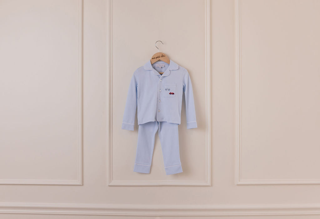 Louis Embroidered Pajama Set – Cars