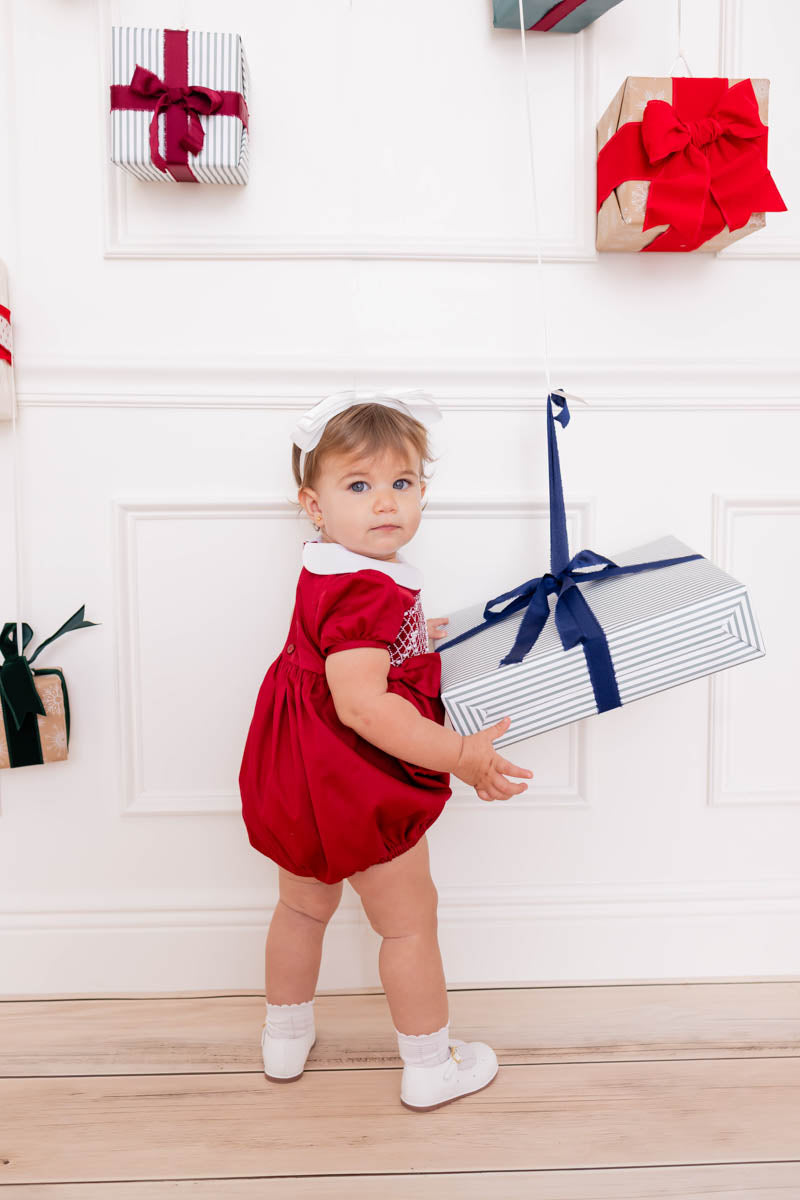 The Margaux Hand-Smocked Romper