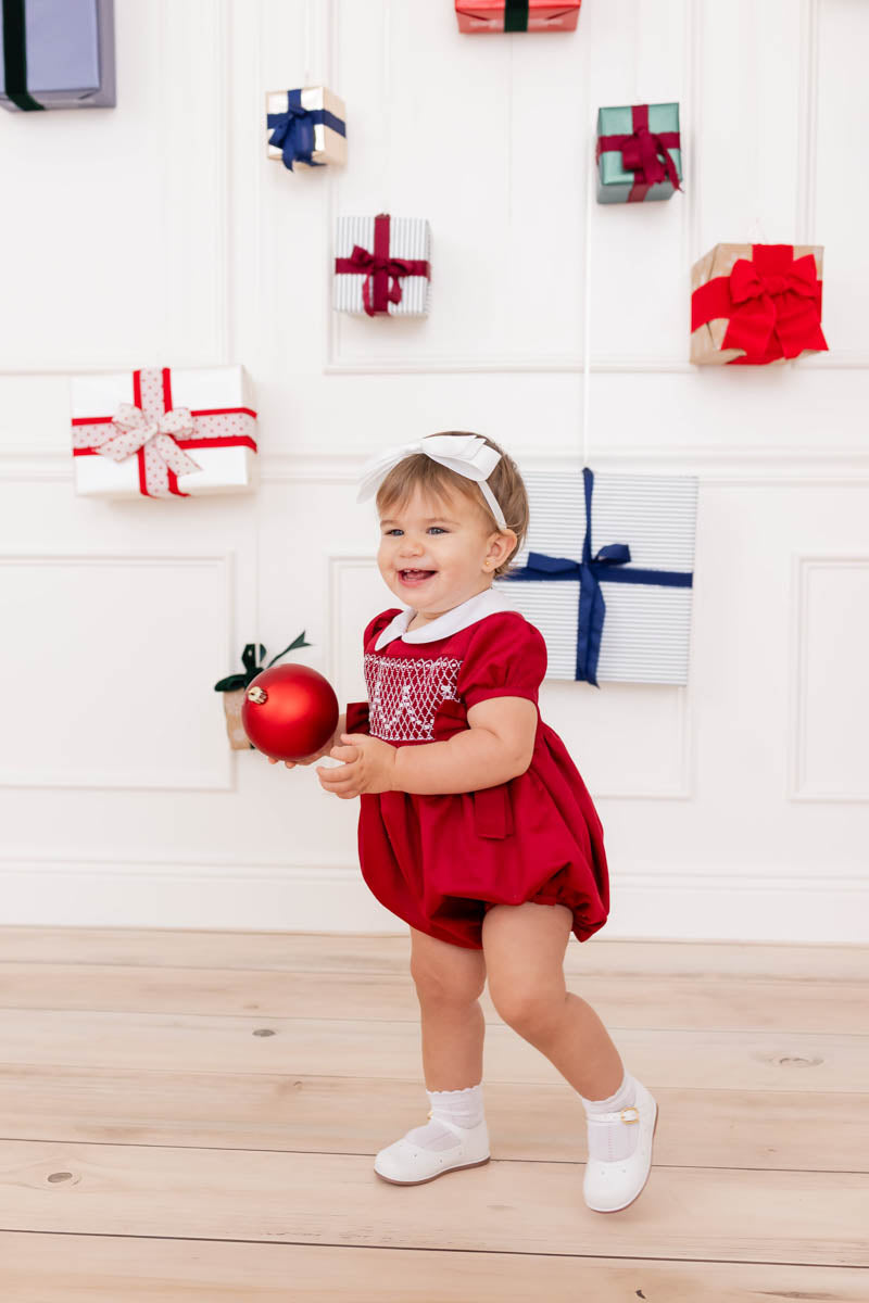 The Margaux Hand-Smocked Romper