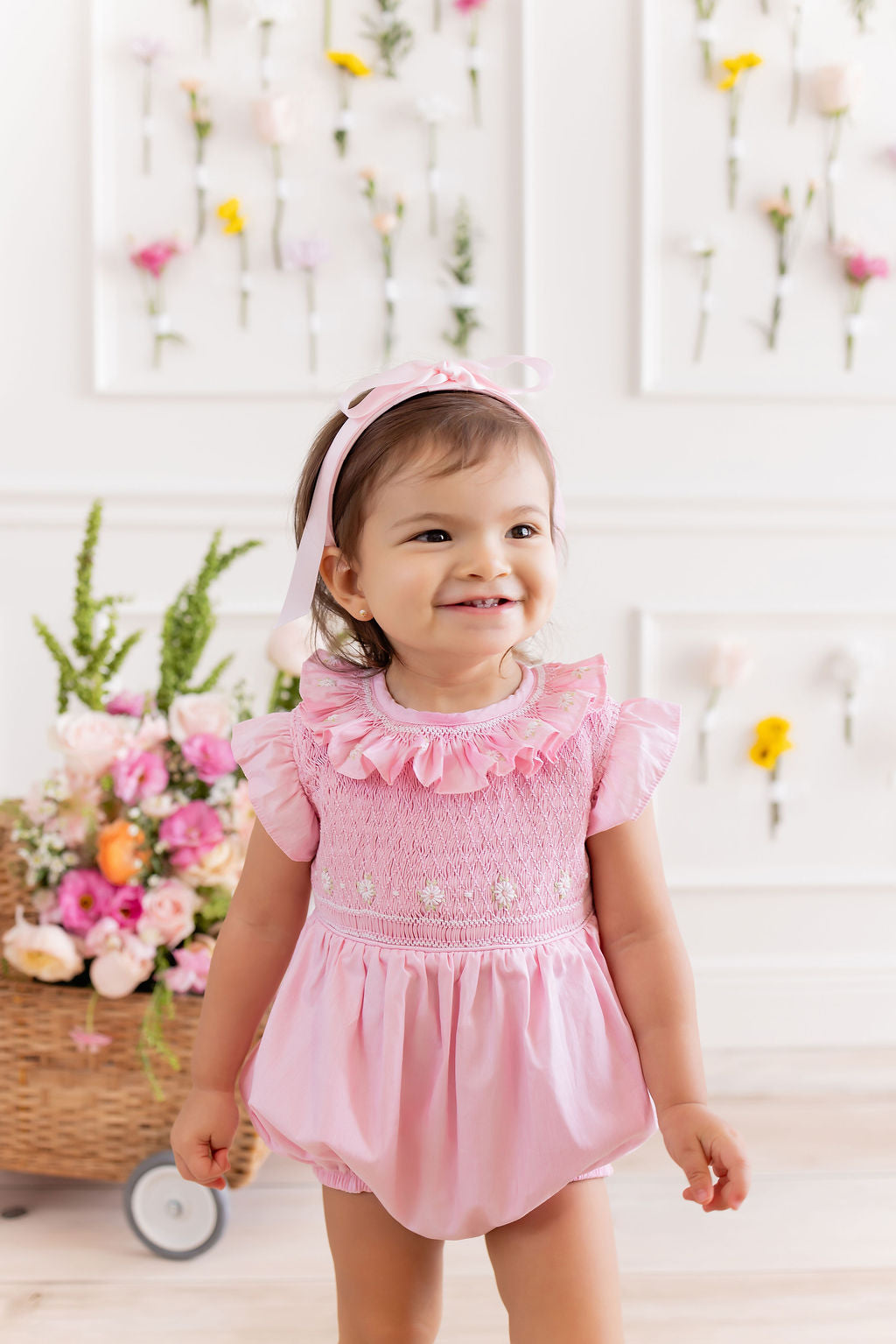 Juliette Hand-Smocked Romper