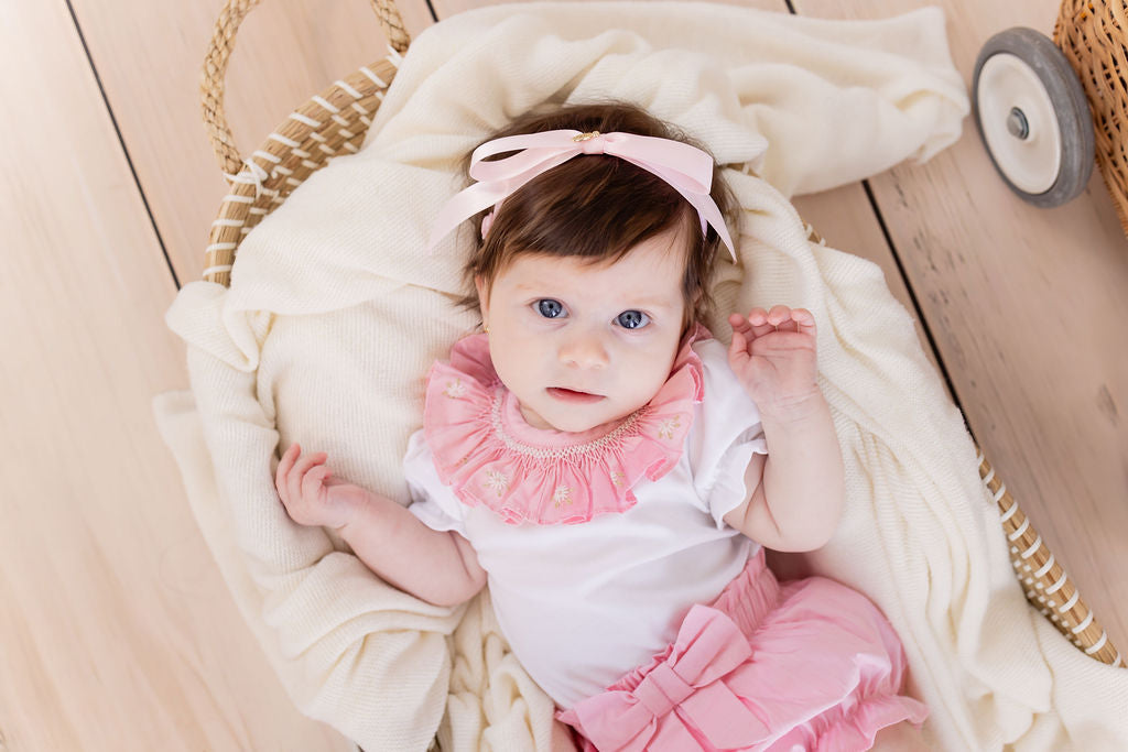 Juliette Hand-Smocked Bodysuit