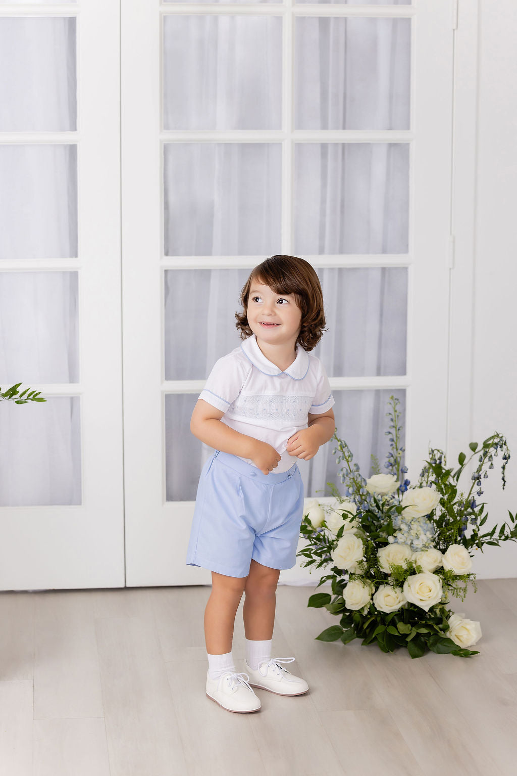 MAVERICK HAND-SMOCKED TWO-PIECE SET