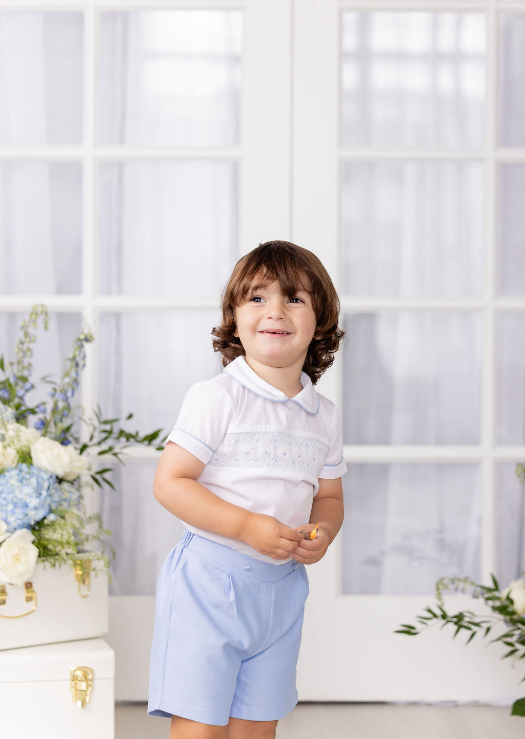 MAVERICK HAND-SMOCKED TWO-PIECE SET