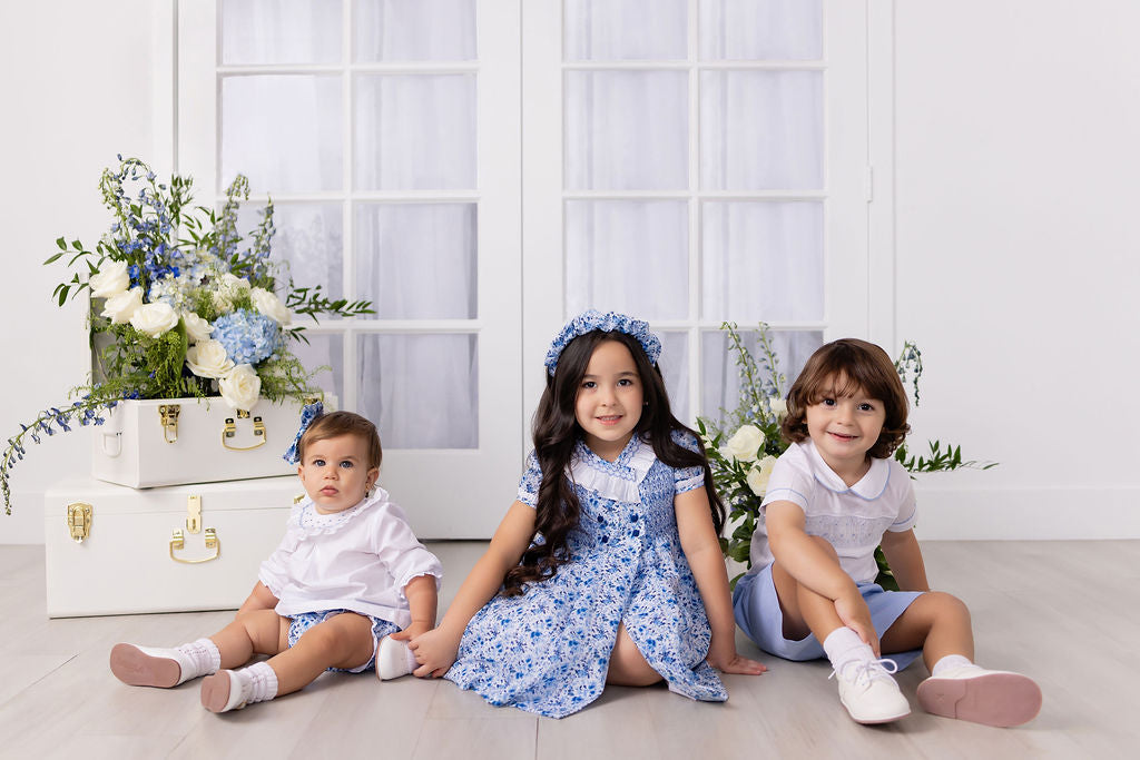 MAVERICK HAND-SMOCKED TWO-PIECE SET