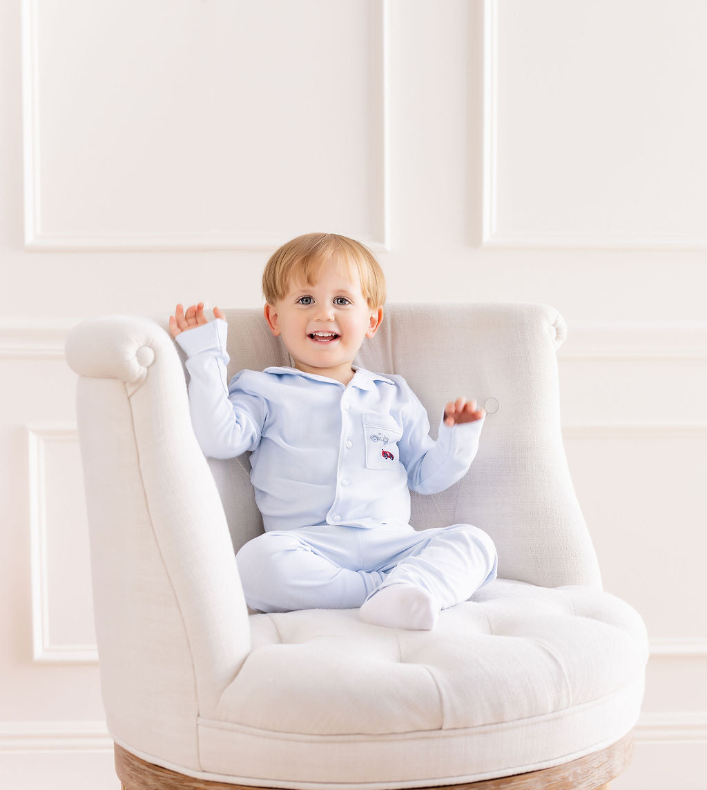 Louis Embroidered Pajama Set – Cars