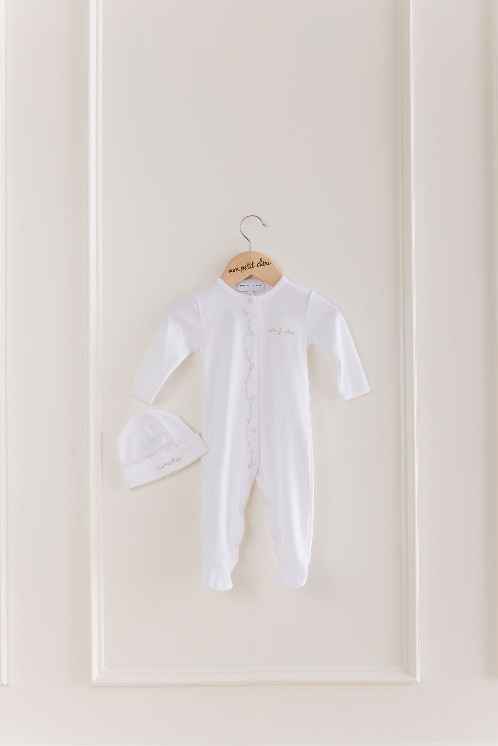 Camille Embroidered Footie