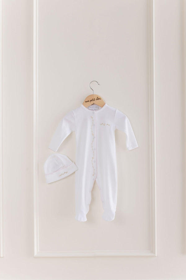 Camille Embroidered Footie